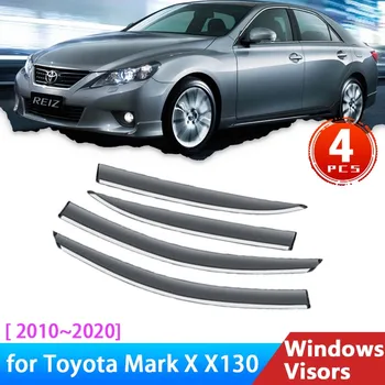 4x Лобовое Стекло для Toyota Mark X X130 130 II 2010 ~ 2020 Аксессуары Боковые Стекла Автомобиля Козырьки От Дождя Брови Большой Солнцезащитный Козырек Дефлекторы