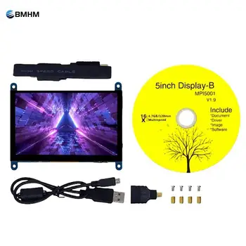 5-дюймовый портативный монитор HDMI 800x480 Емкостный сенсорный ЖК-дисплей для SONY PS4/Raspberry Pi/PC/Banana Pi