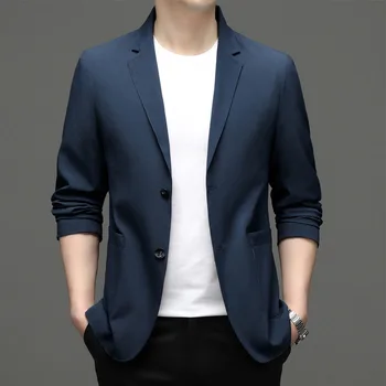 5927-2023, Мужской модный повседневный маленький костюм, корейский вариант 66, тонкий пиджак, однотонный пиджак