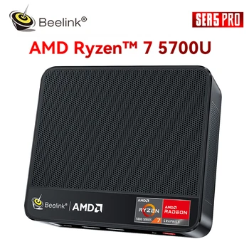 Beelink SER5 Pro AMD Ryzen 7 5700U Мини-ПК Windows 11 Pro DDR4 16 ГБ 500 ГБ SSD Wifi6 BT5.2 Настольный Игровой компьютер