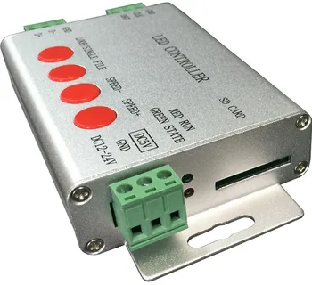 H801SB; Пиксельный контроллер LED SD-карты (или без SD-карты) с максимальным управлением 2048 пикселями (встроенное программное обеспечение LED) может работать с консолью DMX