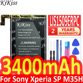 KiKiss Литий-ионный Полимерный Аккумулятор Для Телефона 3400 мАч Для Sony Xperia SP M35H M35C M35T C5302 C5303 LIS1509ERPC