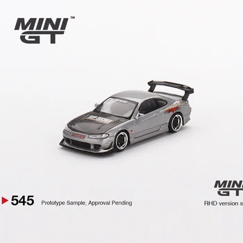 MINIGT 1: 64 Silvia S15 Совершенно секретная модель автомобиля из серебряного сплава MGT545 RHD