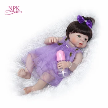 NPK 55 см имитация силикона Reborn Boy Baby Doll Kids Bathing Playmate реалистичные подарки Мягкие детские игрушки