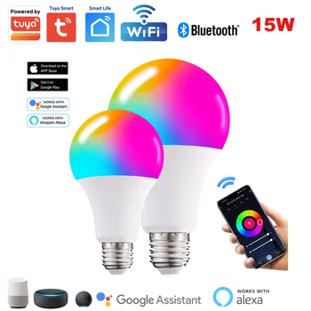 Tuya Bluetooth Smart Bulb 10 Вт Smart Lighting График Работы лампы Работает с приложением Smart Life App E27