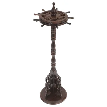 Винтажный деревянный подвесной держатель для ручек с круглым основанием, 1шт, древний держатель для ручек (черный)
