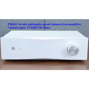 Воспроизведение схемы сбалансированного предусилителя аудиофильского класса FM245, усиление канала: 17,5 дБ, SNR: 128,6 дБ, сверхнизкие искажения