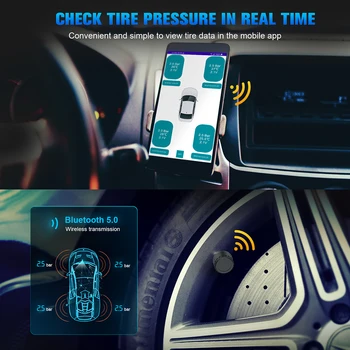 Дисплей данных автомобильного мобильного телефона емкостью 140 мАч, сигнализация давления в шинах, Bluetooth-совместимая сигнализация IP67, водонепроницаемость для мотоциклов