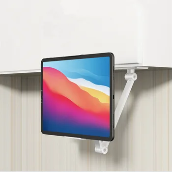 Длиннорукая настенная подставка для планшета с регулируемым углом наклона и тремя валами Алюминиевый настенный держатель для мобильного телефона для iPhone iPad