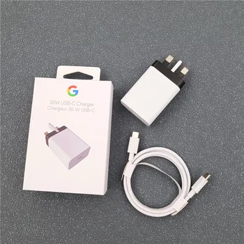 Для Google 30 Вт Зарядное Устройство UK Plug Адаптер для быстрой зарядки 100 см Type C-Type C Для Google Pixel 7 7Pro 6 5 Pro 6A 4A 3 2 XL