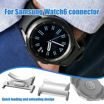 Для Samsung Galaxy Watch6 Watch5 Pro Watch4 Classic 46 мм Смарт-Часы С Разъемом Из нержавеющей Стали Быстроразъемное Соединение 20/22 мм