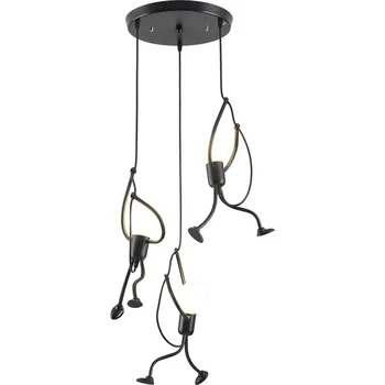 Железный Промышленный подвесной светильник E27 База Винтажный Подвесной светильник 1/3 Лампы Ретро Подвесной светильник Освещение для домашней кухни