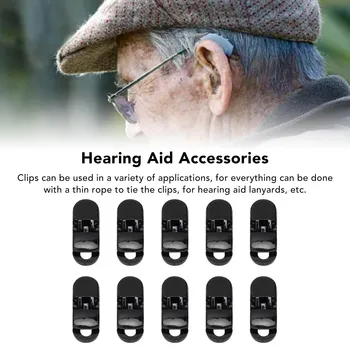 Зажим для защиты слухового аппарата от потери веревки, зажим для шнурка для слухового аппарата, 10 шт., универсальный прозрачный зажим для слухового аппарата для быстрой сборки