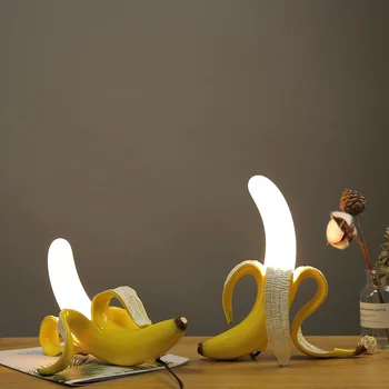 Италия Banana Night light Luminarie Современная Гостиная Стеклянная Светодиодная Настольная Лампа Прикроватная Тумбочка для Спальни Настольная лампа Home Deco Светильники