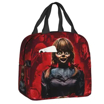 Коробка для ланча Annabelle из фильма ужасов на Хэллоуин, термоохладитель, сумка для ланча с пищевой изоляцией для женщин, детская сумка для пикника в школе, на работе