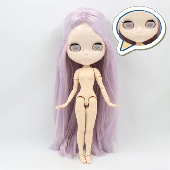 ЛЕДЯНАЯ кукла DBS Blyth 1/6 bjd 30 см совместное тело Фиолетовая смесь Розовых волос без очков Резные губы индивидуальное лицо Совместное тело
