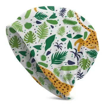 Леопарды в окружении тропических пальмовых листьев, элегантная летняя кепка с векторным бесшовным рисунком, теплые спортивные головные уборы на открытом воздухе с животными
