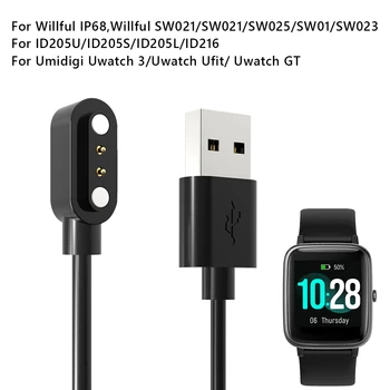 Магнитный USB-Кабель Для Зарядного устройства Для Умышленных Смарт-часов IP68/SW021/SW025/SW01/SW023/ID205U/Umidigi Uwatch 3 Sport Watch