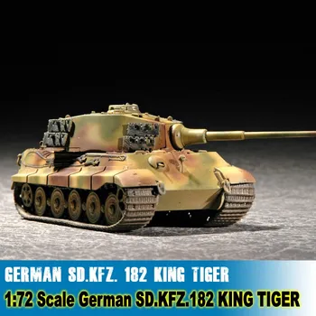 Модель танка для статической сборки 1: 72 Немецкий SD.KFZ.182 King Tiger 182 Танк 07201 Наборы для сборки моделей танков DIY Tank Collection