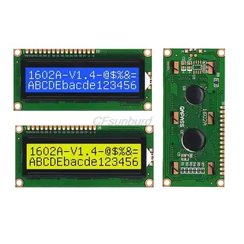 Модуль LCD1602 1602 Сине Зеленый экран 16x2 Символьный ЖКДисплей Модуль HD44780 Контроллер синечерный свет с ЖелтоЗеленым