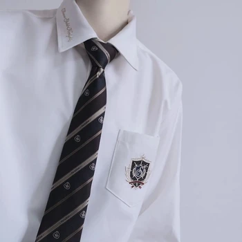 Мужские белые школьные рубашки 2022 Мода JK Элегантный дизайн Весенний Японский комплект рубашек для девочек с длинным рукавом Harajuku Галстук Мужские топы