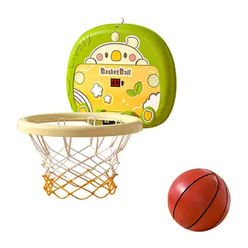 Набор мини баскетбольных колец, висящий на двери, портативная баскетбольная рама, игрушечные баскетбольные ворота для мальчиков и девочек, играющих на заднем дворе.