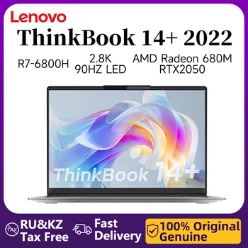 Новый Ноутбук Lenovo Thinkbook 14 + 2022 R7 6800H УльтрАбук AMD Radeon 680M 16/32 ГБ 1 ТБ 2,8 K 90 Гц 14-дюймовый Ноутбук со светодиодным экраном