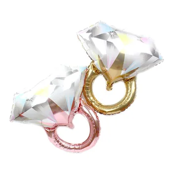 Обручальное кольцо с бриллиантовым воздушным шаром, украшения для свадьбы, Дня рождения, Яркие украшения для вечеринки, Украшения в виде воздушных шаров, Предложение на День рождения
