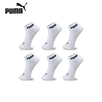 Оригинальные Мужские и женские носки с Однотонным логотипом Puma, Классические Повседневные Дышащие Белые спортивные носки 100002381-003