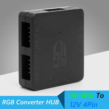 Преобразователь RGB 5V 3Pin ARGB Light в 12V 4Pin RGB Light Transfer Fan Конвертер