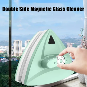 Регулируемый магнитный очиститель окон, Двусторонняя магнитная щетка для окон диаметром 3-40 мм, средство для очистки стекол, стеклоочиститель для балкона, средство для очистки поверхностей