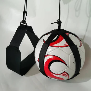 Ремень для футбольного мяча, регулируемый тренажер для футбольных ударов, подходит для размера мяча 3, 4, 5, Тренировочный пояс для игры в футбол для жонглирования ногами