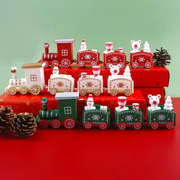 Рождественское украшение поезда, Веселое Рождественское украшение, Игрушка-поезд для дома, Подарок Санта-Клауса, Рождественское Новогоднее украшение 2024, Рождественские подарки