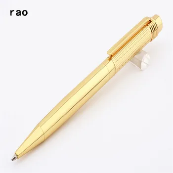 Роскошная качественная Шариковая ручка с синими чернилами 855 Golden Business office Со Средним кончиком Новая