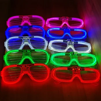 Светодиодные очки Неоновые вечерние мигающие очки Светящиеся световые очки бар Реквизит для вечеринки, концерта, Флуоресцентное свечение, реквизит для фотографий