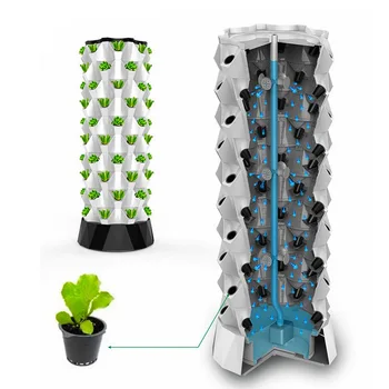 Система выращивания гидропоники в помещении, домашняя умная светодиодная подсветка, Садовая теплица, NFT, Вертикальная Гидропонная башня для выращивания растений, Комплект Aeroponic