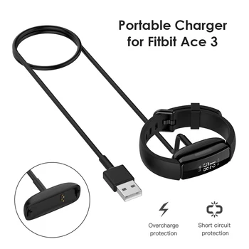 Смарт-часы-браслет, USB-кабель для зарядки, сменный USB-кабель для зарядки, шнур для аксессуаров Fitbit Ace 3 /Fitbit Inspire 2