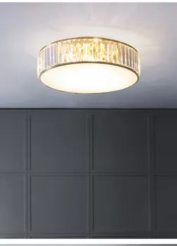 Современная простая хрустальная полностью медная гостиная спальня кабинет светодиодный круглый потолочный светильник