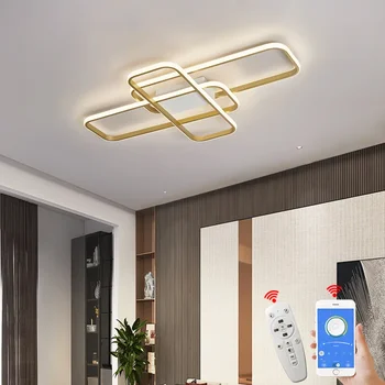 Современная светодиодная люстра с золотой/черной отделкой NEO Gleam для гостиной, спальни, кабинета, помещения с освещением 90-260 В, Крепление люстры