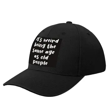 Странно быть того же возраста, что и пожилые люди, бейсболка, модные черные чайные шляпы, мужская женская шляпа