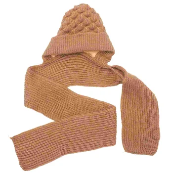 Удобная уличная теплая шапка С капюшоном, шарф с капюшоном, Шапка-утеплитель для шеи с прикрепленным шарфом