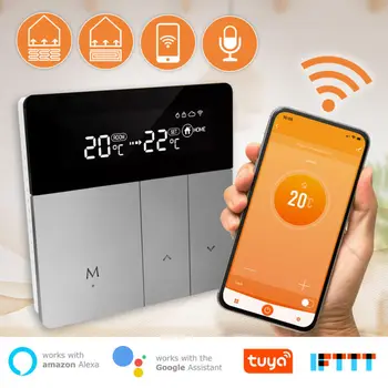 Умный Термостат Tuya WiFi Регулятор температуры 100-240 В Приложение Tuya Remote Control Работает с Alexa Google Home Yandex Alice