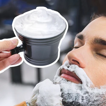 Чаша для пены для бритья для мужчин, чаша для чистки бороды для парикмахера, ручная размешивание, принадлежности для чистки лица для мужчин, аксессуары для домашнего салона