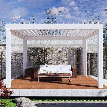 Электрические жалюзи из алюминиевого сплава Садовая беседка Ландшафтный дизайн виллы Garden Garden Подходит для беседки для отдыха во внутренних двориках на открытом воздухе